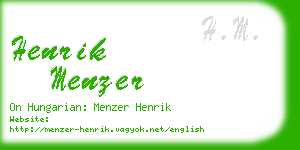 henrik menzer business card